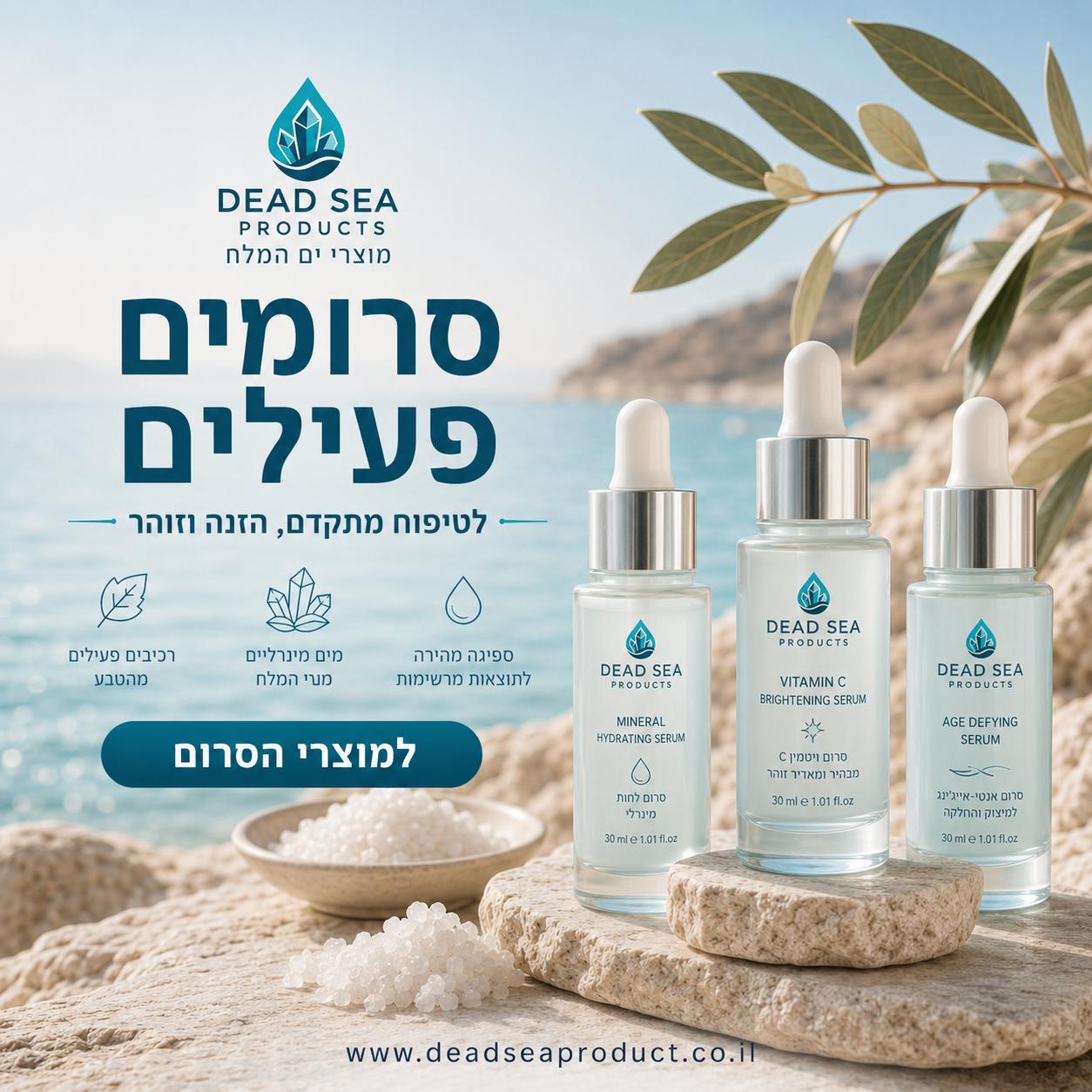 סרומים פעילים — סרום ויטמין C, סרום אנטי-אייג'ינג ולחות