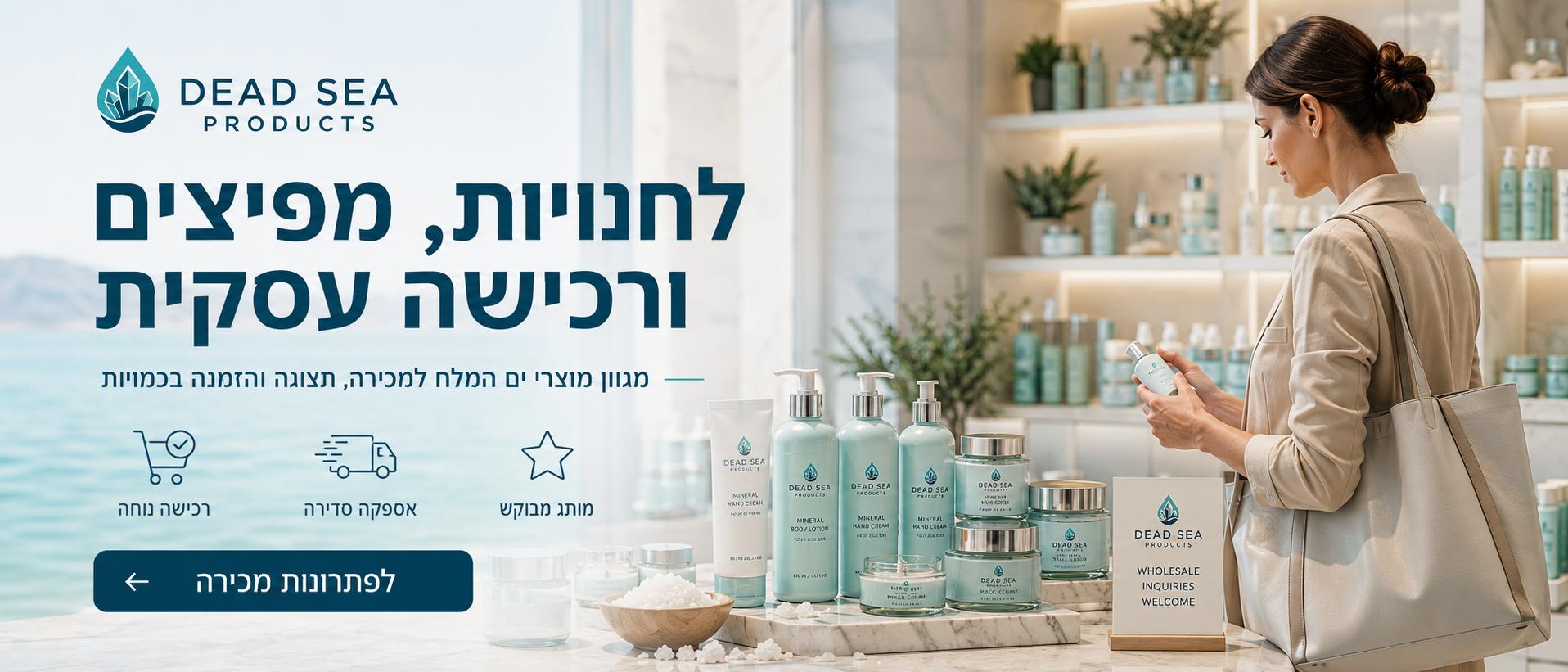 סיטונאות מוצרי ים המלח לחנויות, מפיצים וייצוא